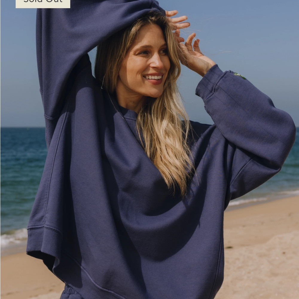 Daily Drills Unisex Oversized Crew in Navy